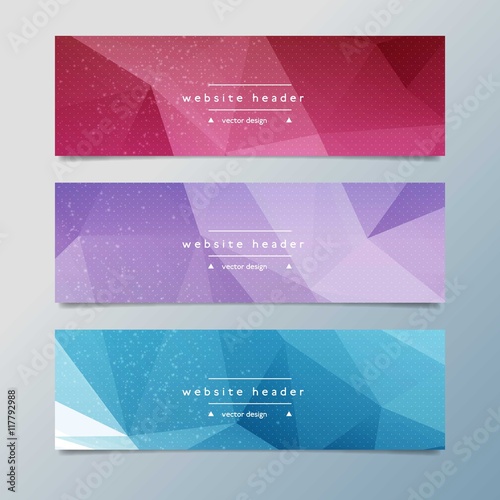 Colored polygonal banners