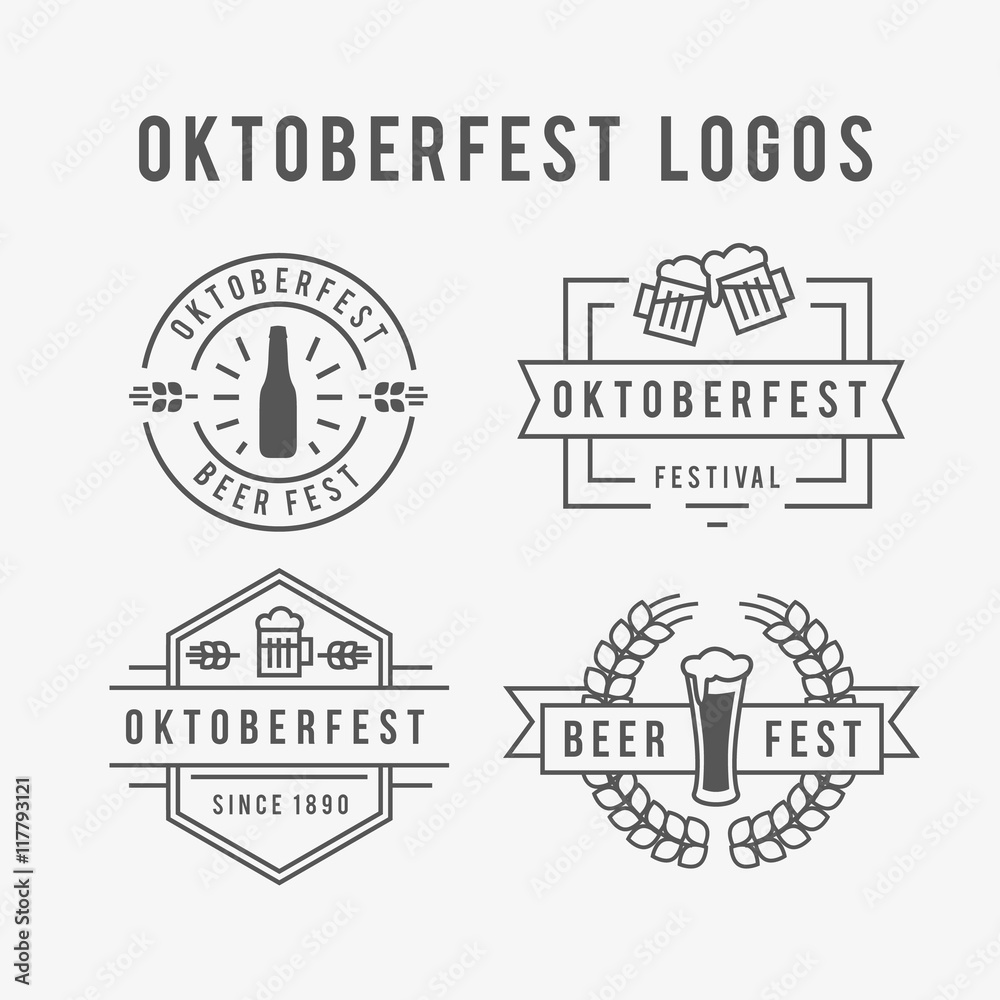 Oktoberfest logotype set
