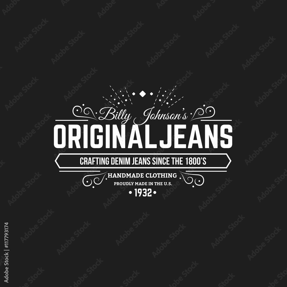 Naklejka premium Handmade clothing store logo