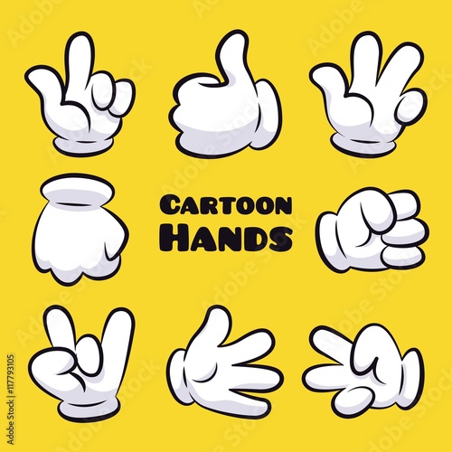 Cartoon hand gestures