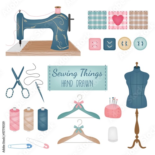 colourful tailor elements
