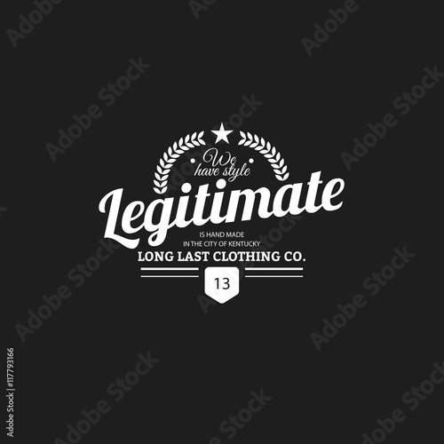 Clothing store logo on blurred background