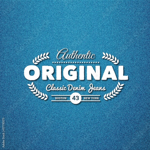 Classic denim jeans logo