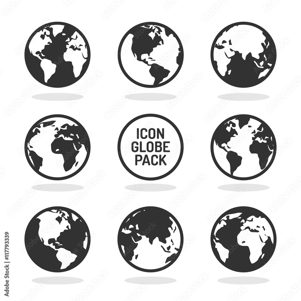 Obraz Globe icons collection