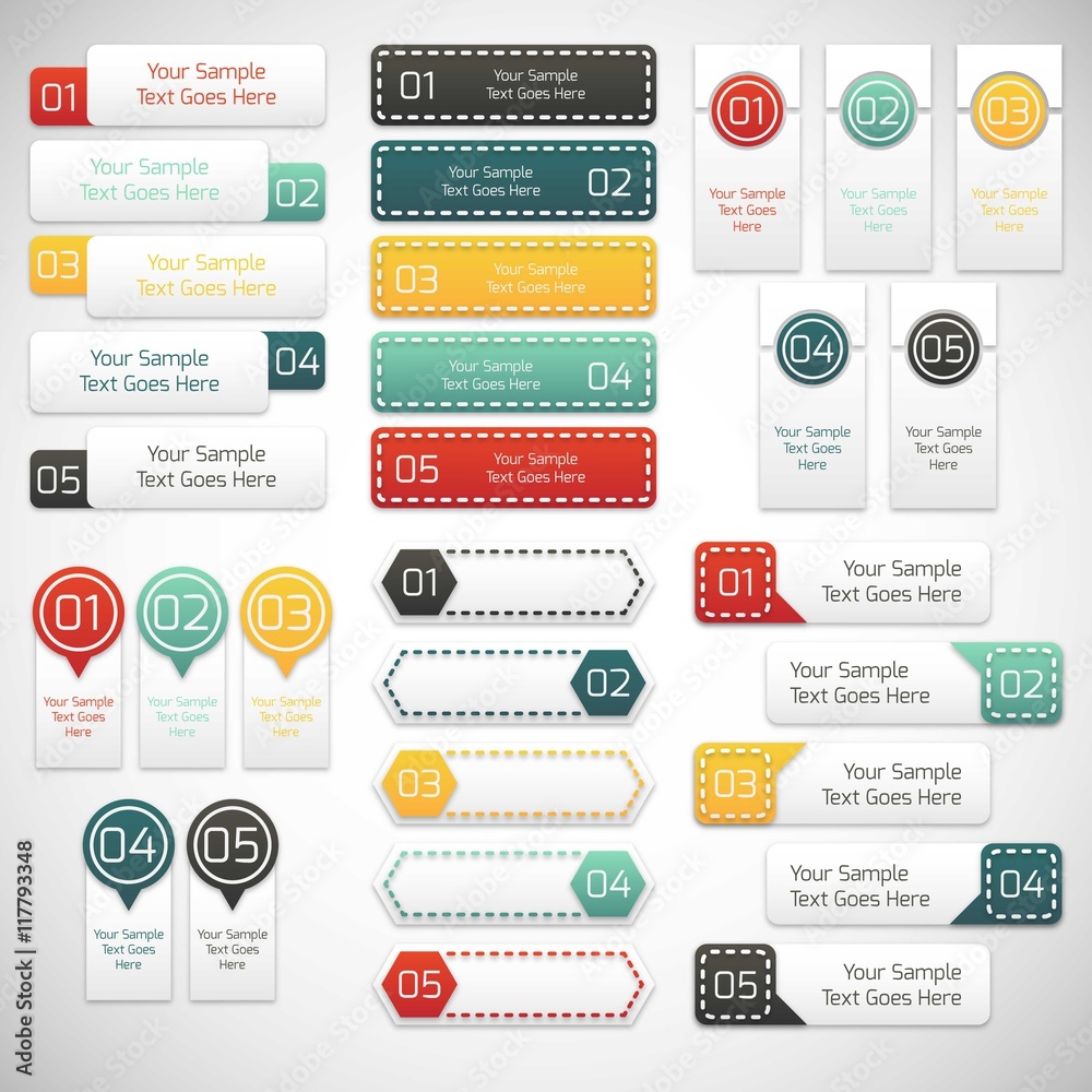 Infographic labels collection Infographic labels collection