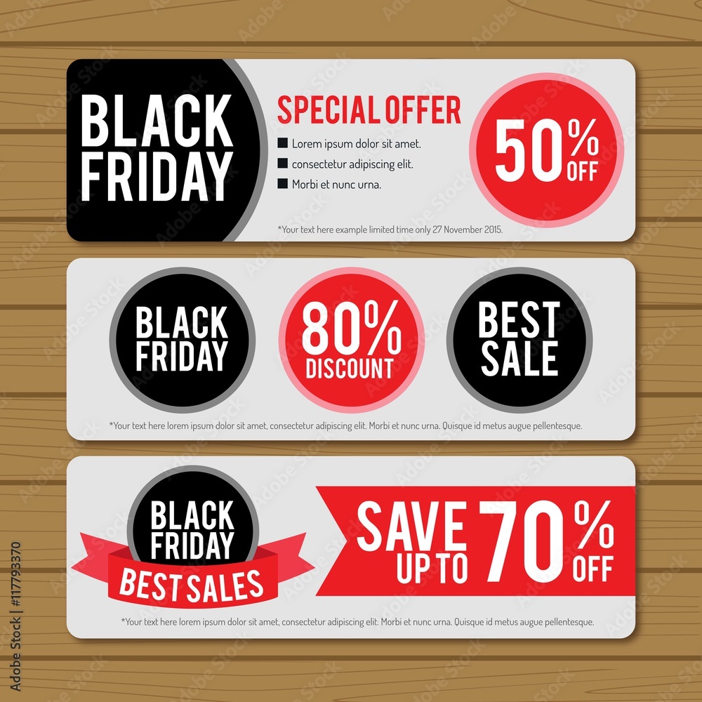 Black friday banners pack