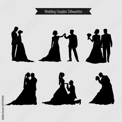 Wedding Couples Silhouettes Collection