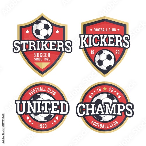 Collection of football badges