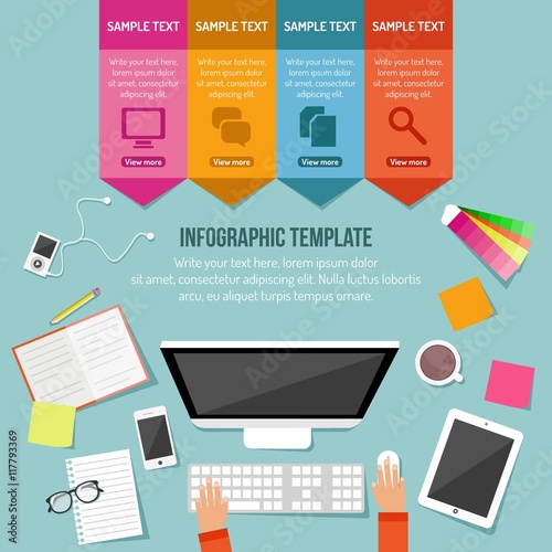infographic computer template