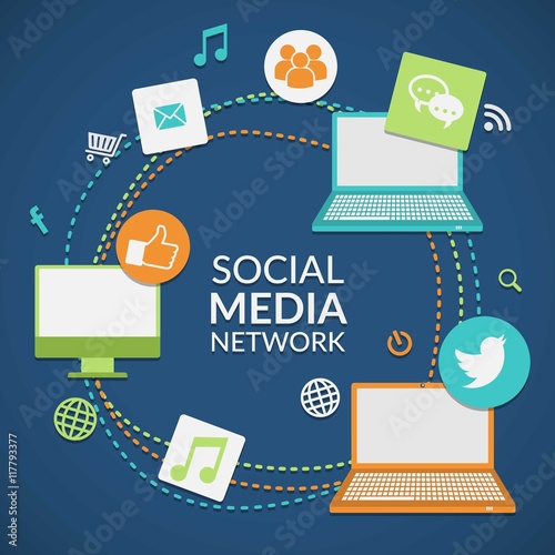 Colored social media network