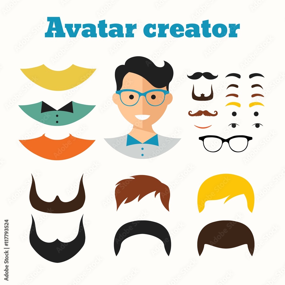 Avatar creator Stock Vector