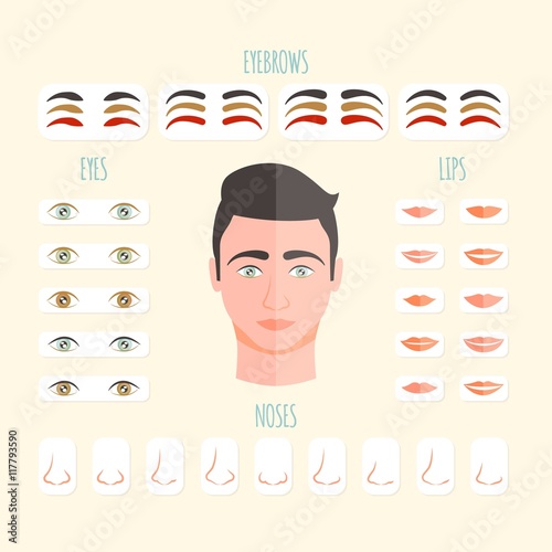 Customizable male face