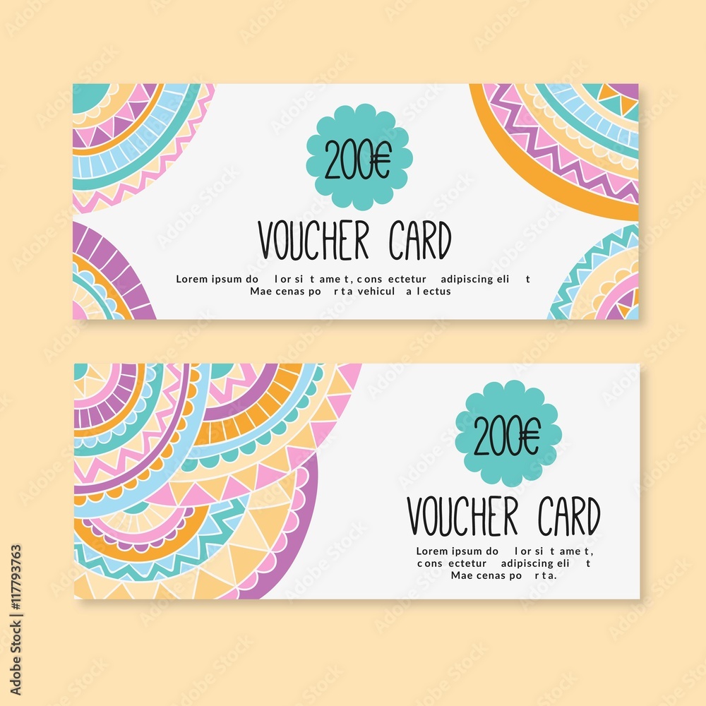 Colorful Euro Voucher Pack