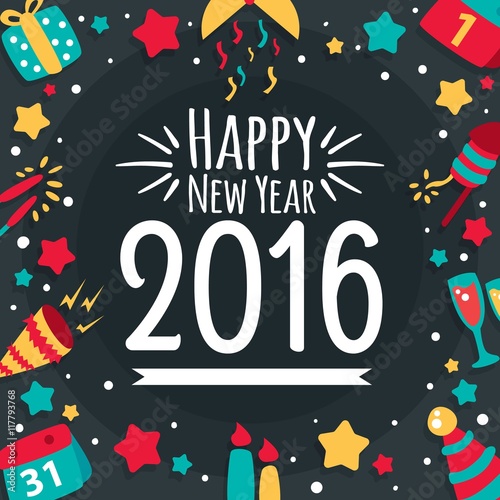 Happy New Year 2016 Background