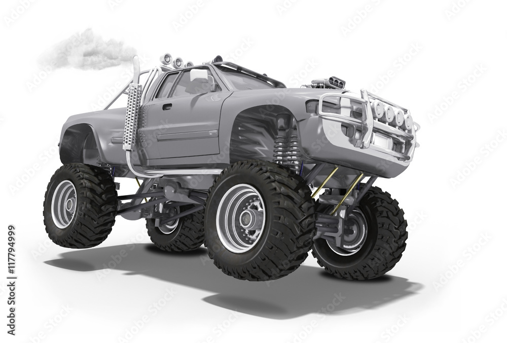 3d Monstertruck, Monster Truck freigestellt