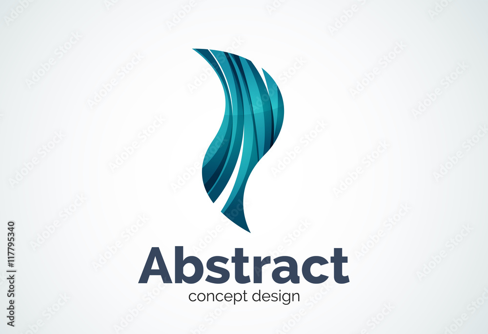 Abstract wave logo template, smooth motion concept Abstract wave logo template, smooth motion concept