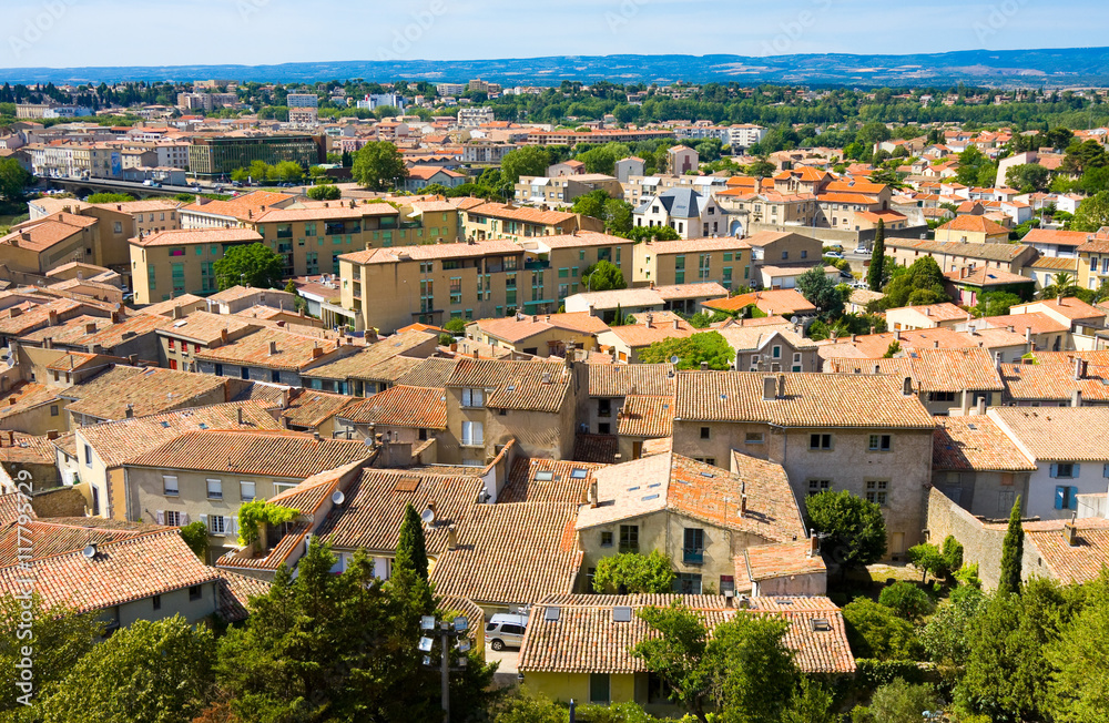 Obraz premium View of Carcassonne from the fortress - Languedoc, France
