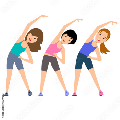 Aerobics. Train create a beautiful figure.