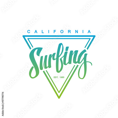 Canvas Print Surfing logo