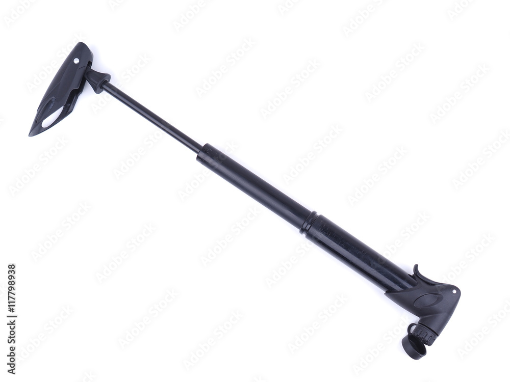 bicycle pump on a white background