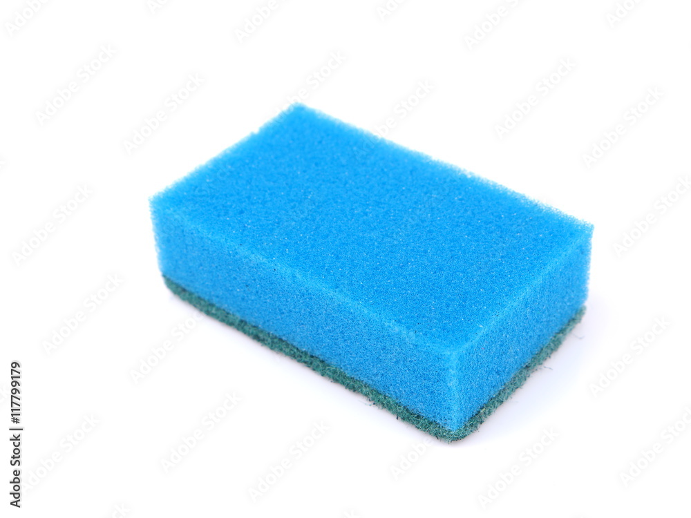 dishwashing sponge on a white background dishwashing sponge on a white background