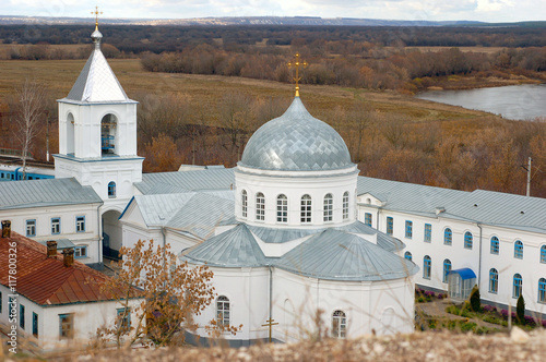 View to the Divnogorsky male monastery with the Church of the Assumption photo