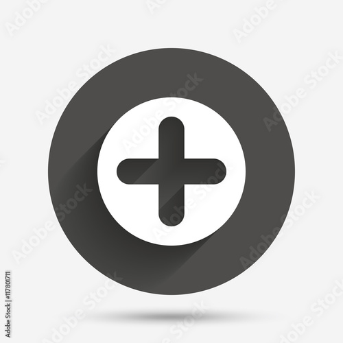 Plus sign icon. Positive symbol.