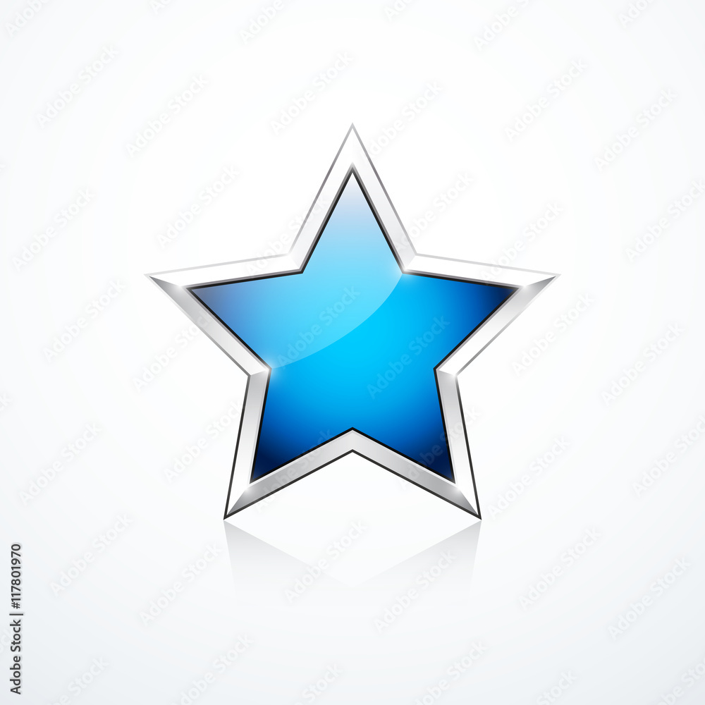 Vector blue star