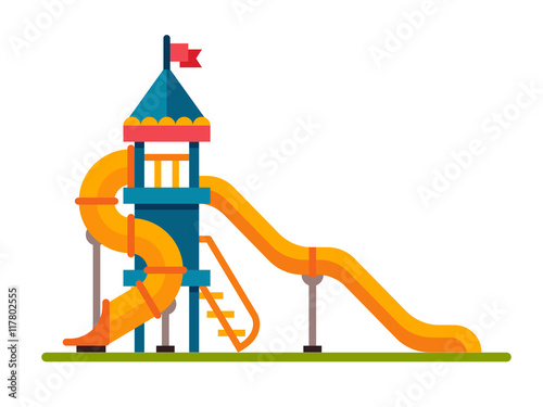 Illustration of a children slide