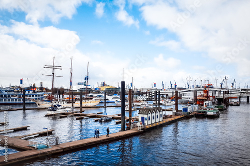 HAMBURG, GERMANY - APRIL 3 : Street view of Downtown Hamburg on