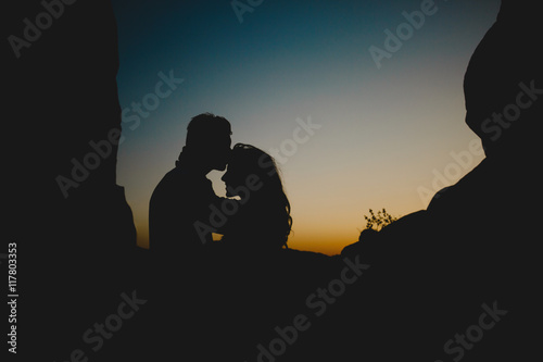 Couple in twilight