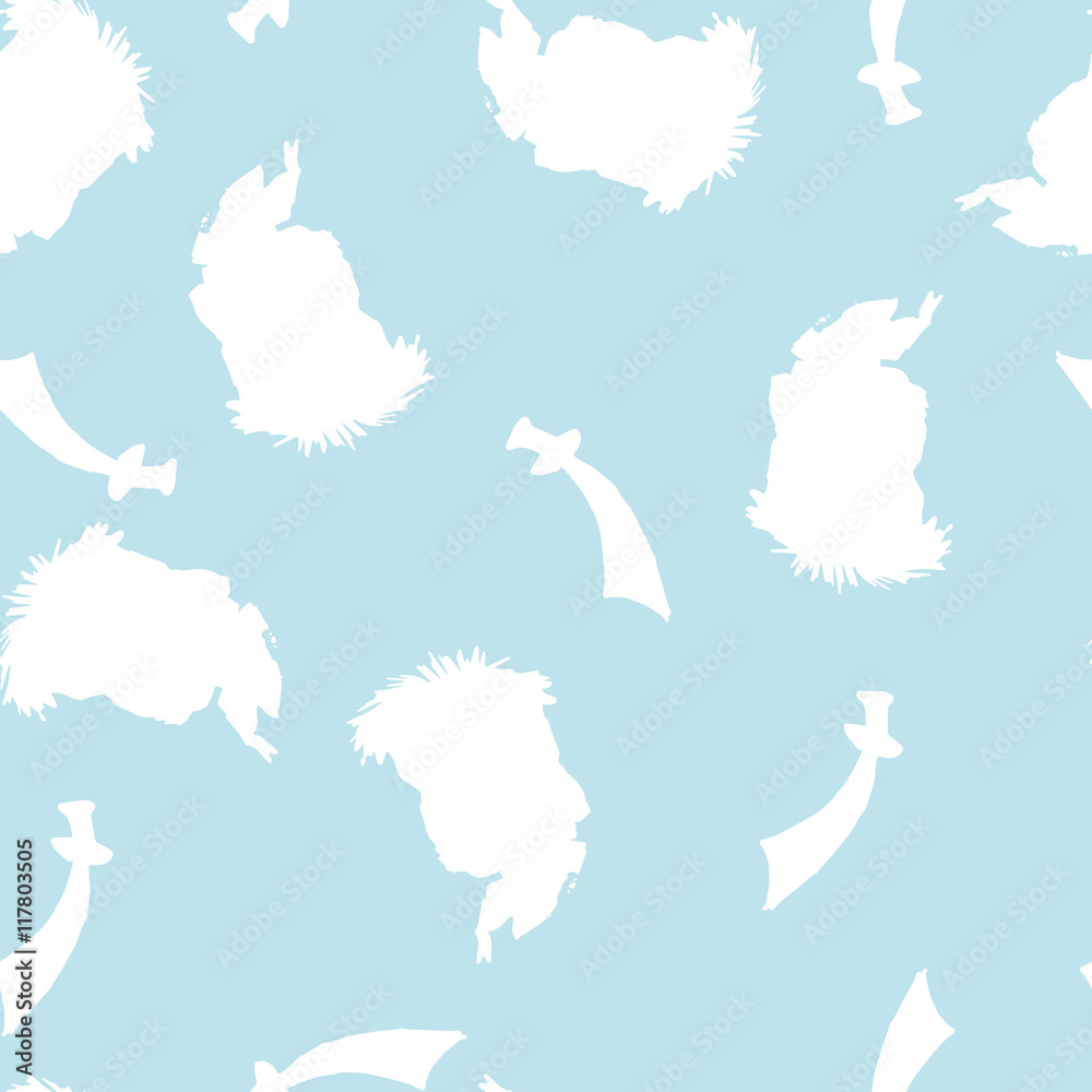 Seamless pattern with pirate elements. Hand drawn pirate elements made ...