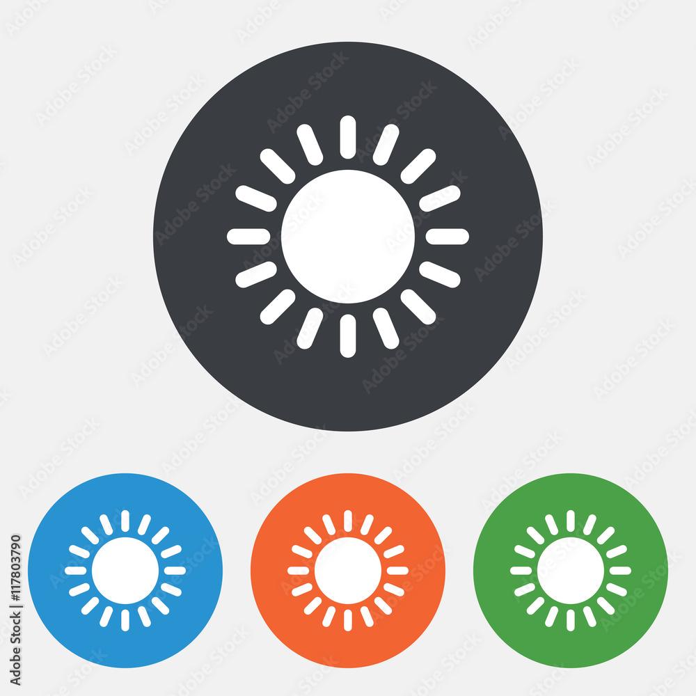 Sun icon. Sunlight summer symbol. Sun icon. Sunlight summer symbol.