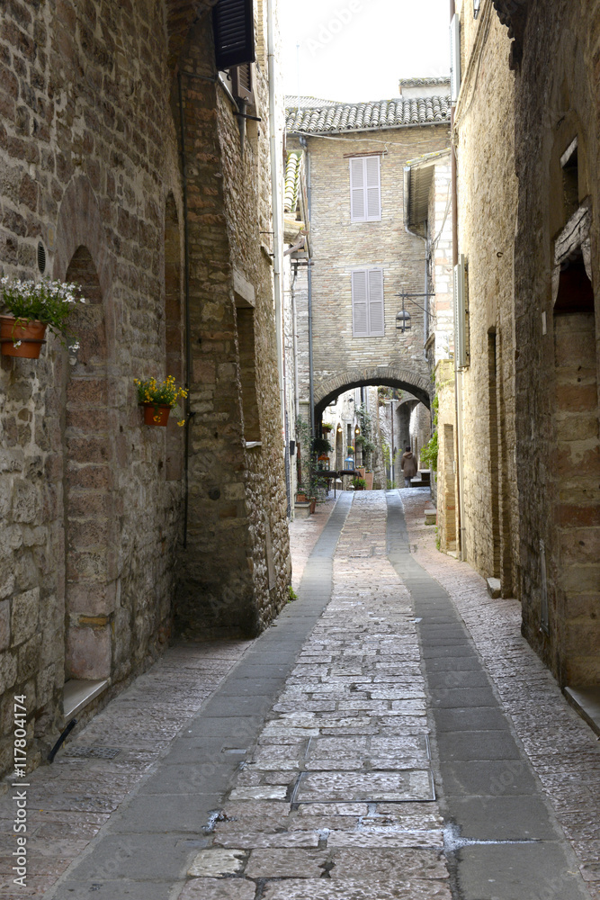 Assisi, via tipica del centro storico