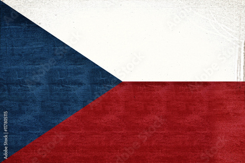 Flag of the Czech Republic Grunge