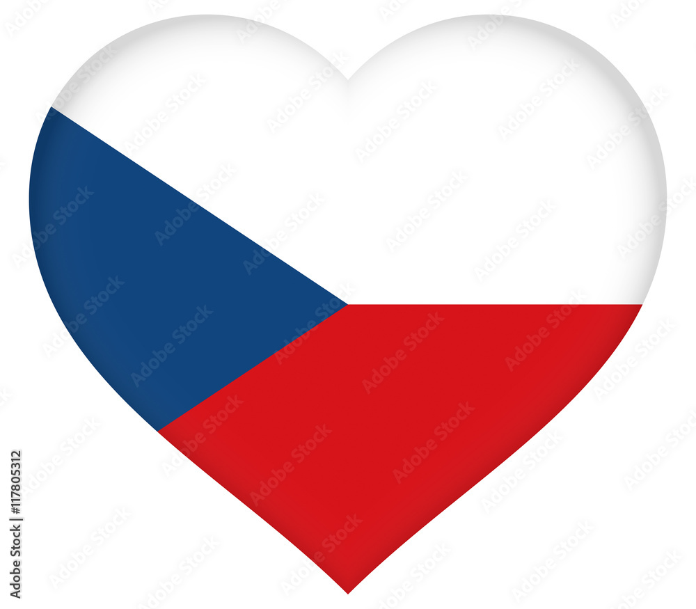 Flag of the Czech Republic Heart Flag of the Czech Republic Heart