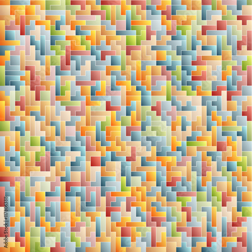 Tetris colorful abstract background. Pattern from different colo