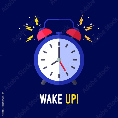 Alarm clock is ringing waking somebody up.