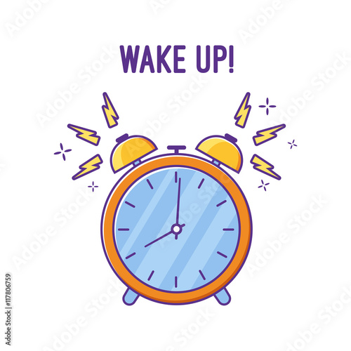 Alarm clock is ringing waking somebody up.