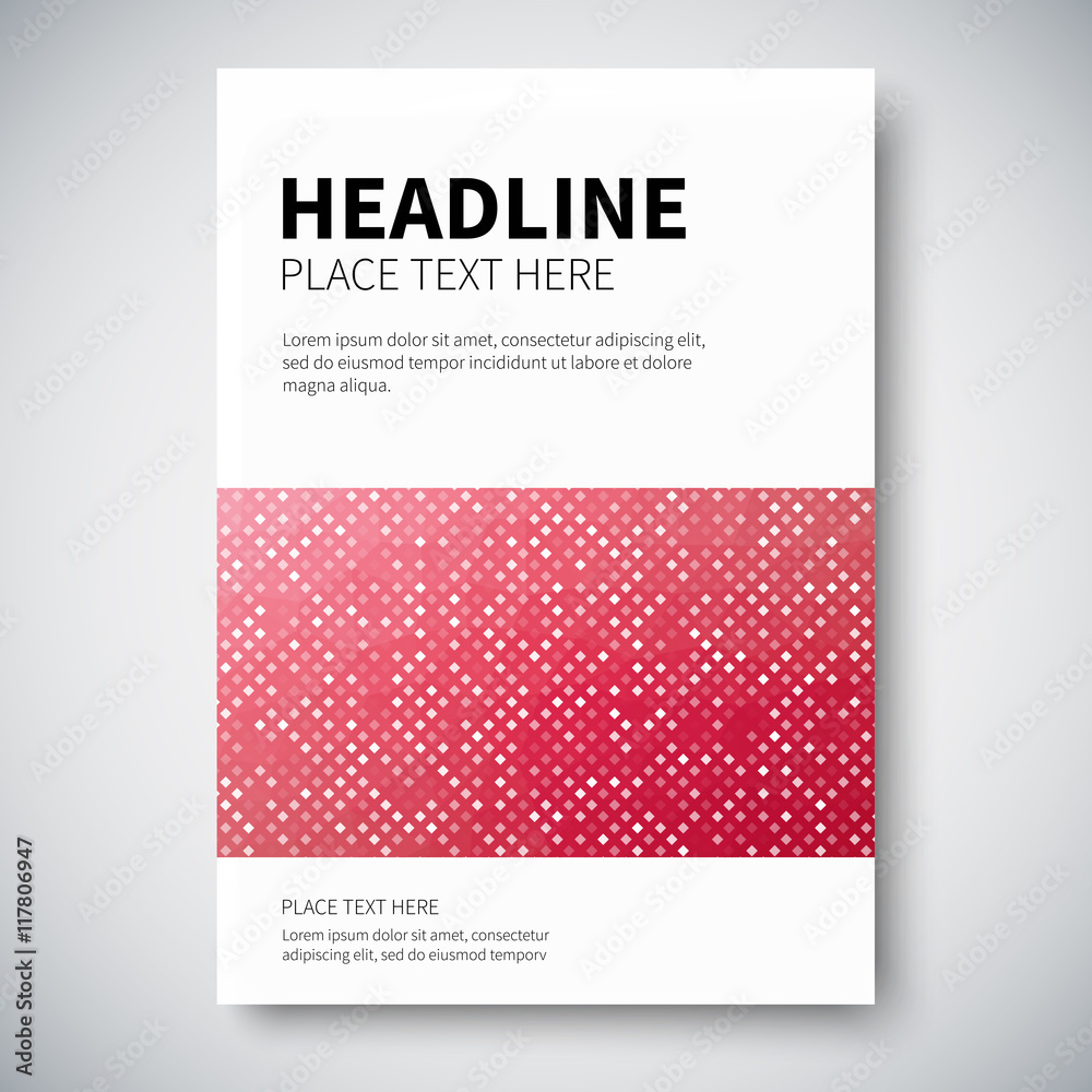 Fototapeta premium Cover design with abstract squared colorful geometry