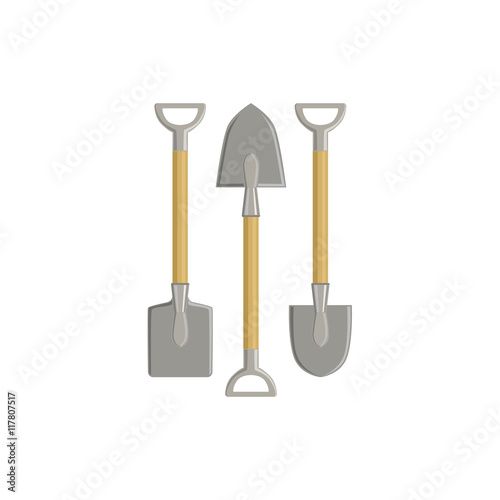 Three Spades With Different Shape Of Blade