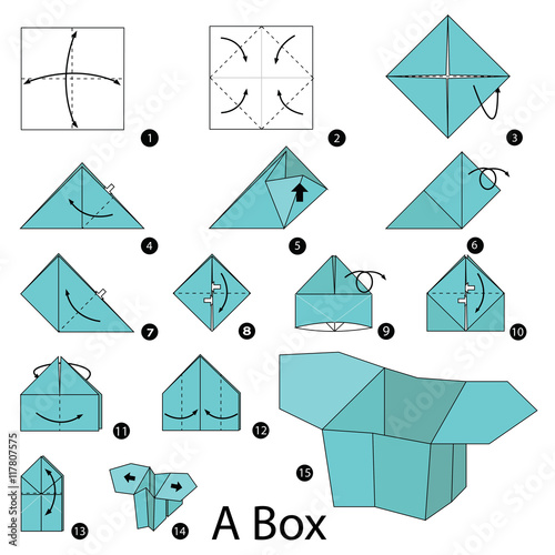 Step by step instructions how to make origami A Box.