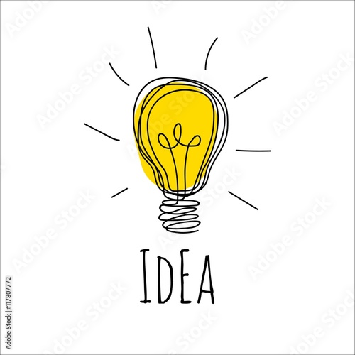 Hand drawn idea concept