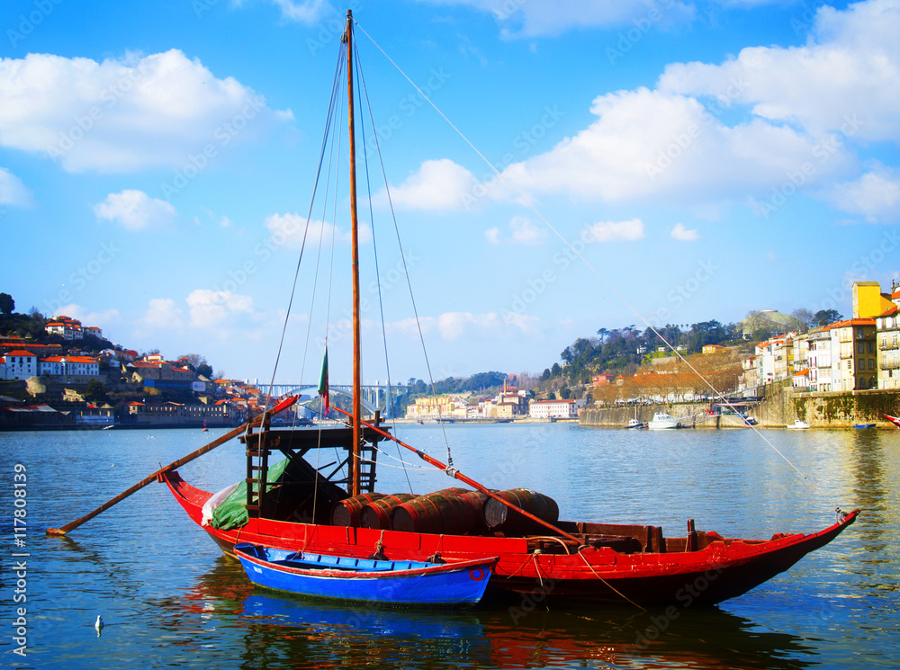traditional port wine boats, Porto, Portugal