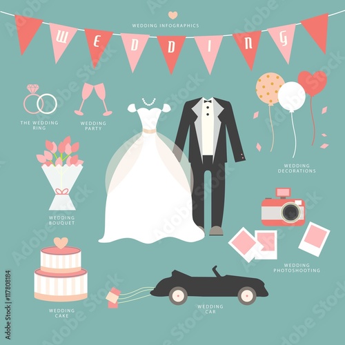 Lovely wedding infographic