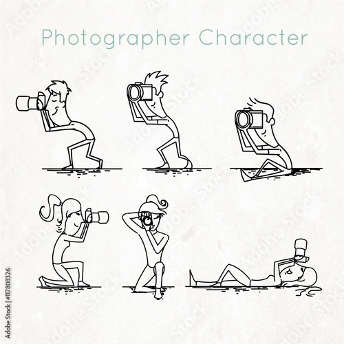 Sketches photographer characters