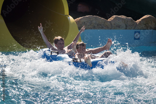 Aquapark. Waterslides.