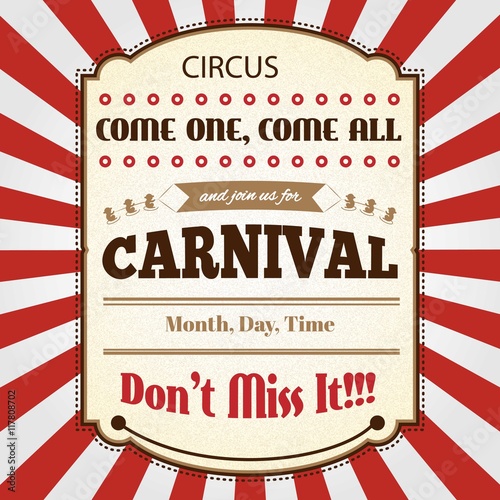 Circus badge in retro style 