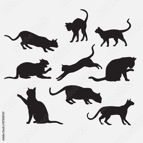 Cat breed silhouettes