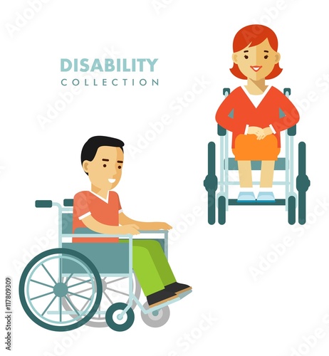Disability person concept